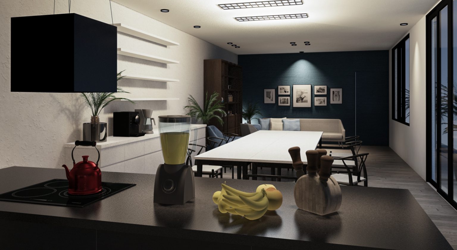 Influence food art studio HOMA designed influence room for Art food