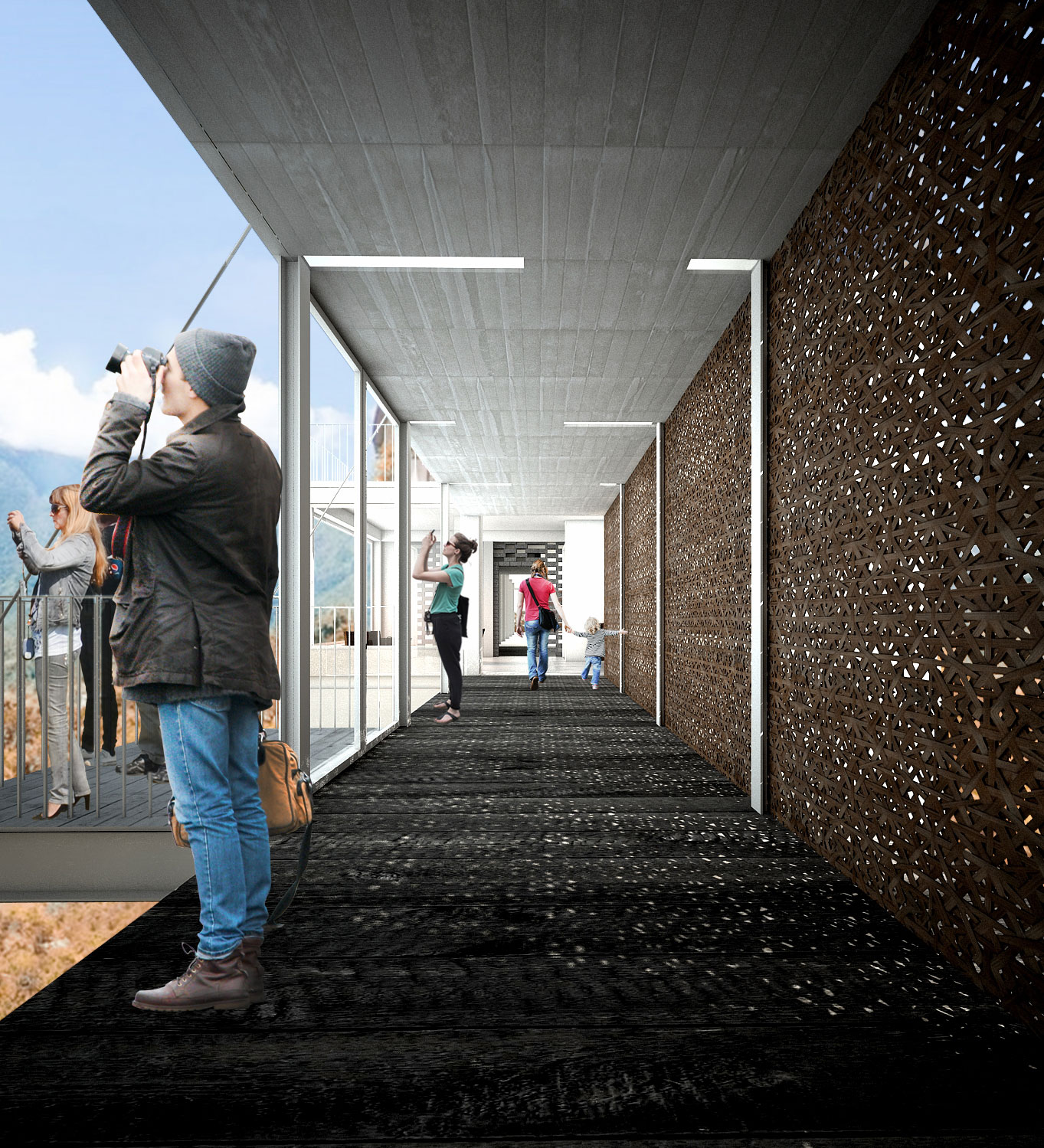 Thiết kế sảnh hành lang khách sạn Phương Nam